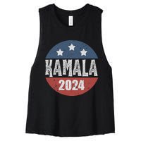 Kamala Harris 2024 For President Campaign Democrats Election Women's Racerback Cropped Tank