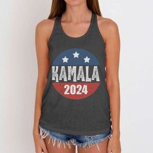 Kamala Harris 2024 For President Campaign Democrats Election Women's Knotted Racerback Tank