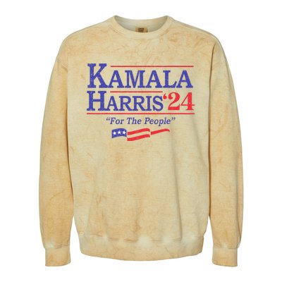 Kamala Harris 24 For The People President 2024 Us Flag Colorblast Crewneck Sweatshirt