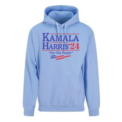 Kamala Harris 24 For The People President 2024 Us Flag Unisex Surf Hoodie