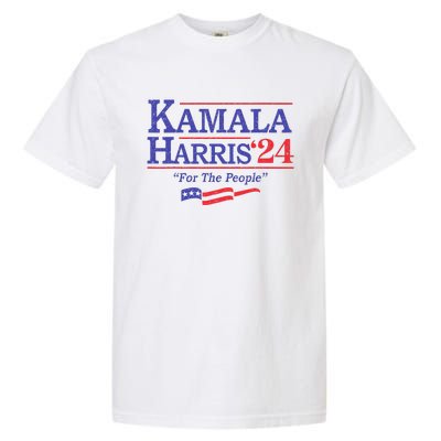 Kamala Harris 24 For The People President 2024 Us Flag Garment-Dyed Heavyweight T-Shirt