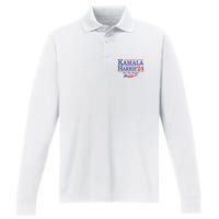 Kamala Harris 24 For The People President 2024 Us Flag Performance Long Sleeve Polo