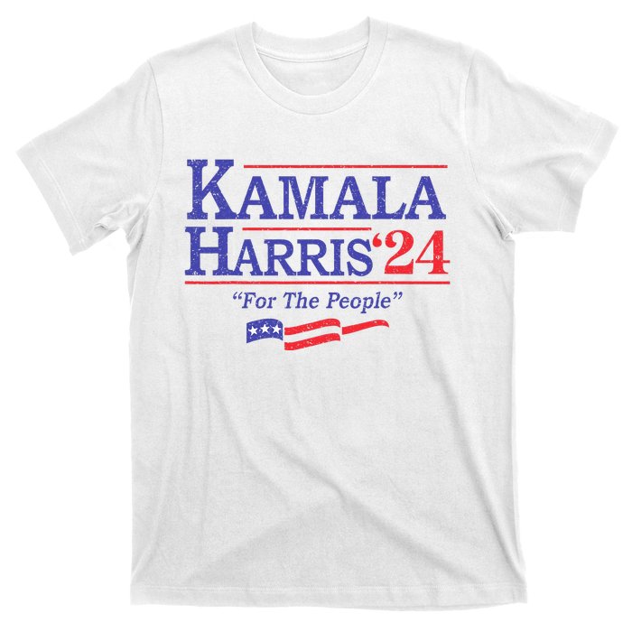 Kamala Harris 24 For The People President 2024 Us Flag T-Shirt