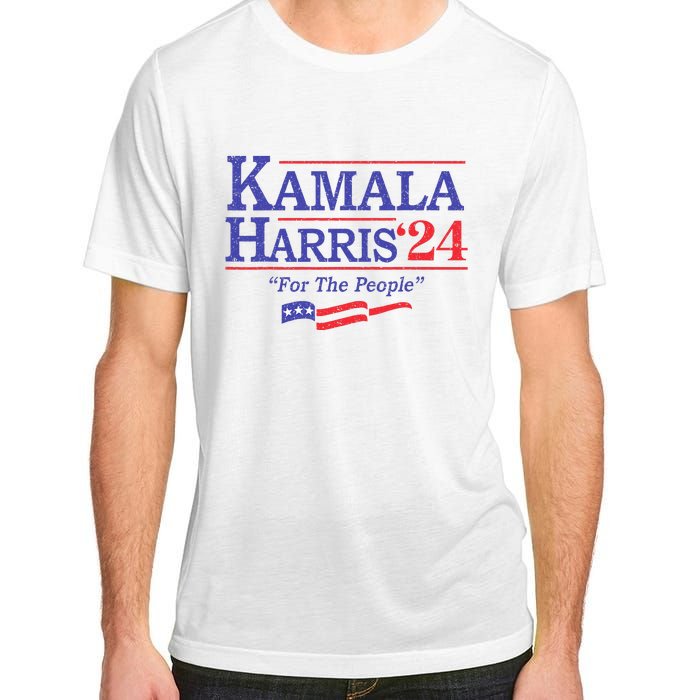 Kamala Harris 24 For The People President 2024 Us Flag Adult ChromaSoft Performance T-Shirt