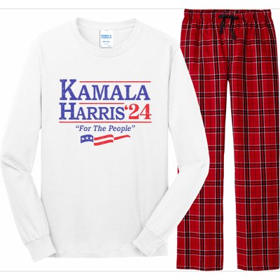 Kamala Harris 24 For The People President 2024 Us Flag Long Sleeve Pajama Set