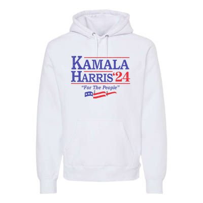 Kamala Harris 24 For The People President 2024 Us Flag Premium Hoodie