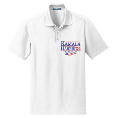 Kamala Harris 24 For The People President 2024 Us Flag Dry Zone Grid Polo