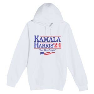 Kamala Harris 24 For The People President 2024 Us Flag Premium Pullover Hoodie