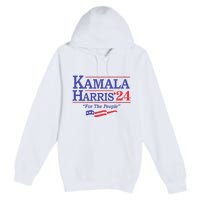 Kamala Harris 24 For The People President 2024 Us Flag Premium Pullover Hoodie