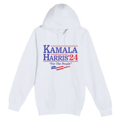 Kamala Harris 24 For The People President 2024 Us Flag Premium Pullover Hoodie