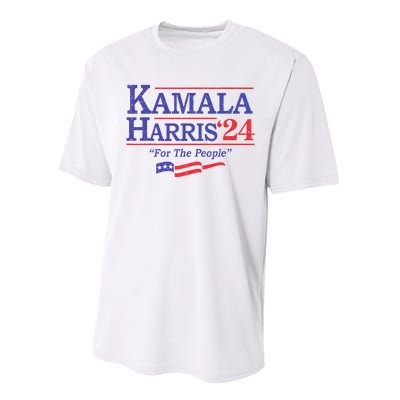 Kamala Harris 24 For The People President 2024 Us Flag Performance Sprint T-Shirt