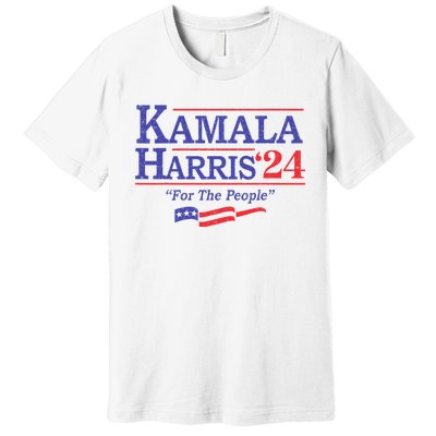 Kamala Harris 24 For The People President 2024 Us Flag Premium T-Shirt