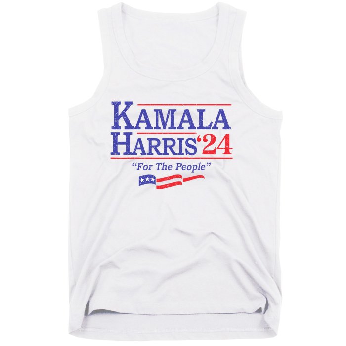 Kamala Harris 24 For The People President 2024 Us Flag Tank Top