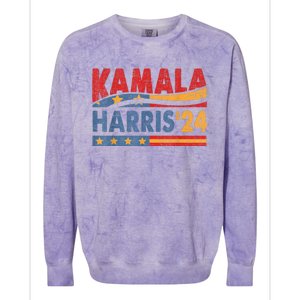 Kamala Harris 2024 For President Retro Kamala Harris 2024 For President Election Colorblast Crewneck Sweatshirt