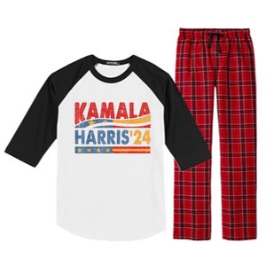 Kamala Harris 2024 For President Retro Kamala Harris 2024 For President Election Raglan Sleeve Pajama Set