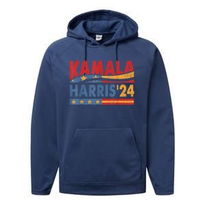 Kamala Harris 2024 For President Retro Kamala Harris 2024 For President Election Performance Fleece Hoodie