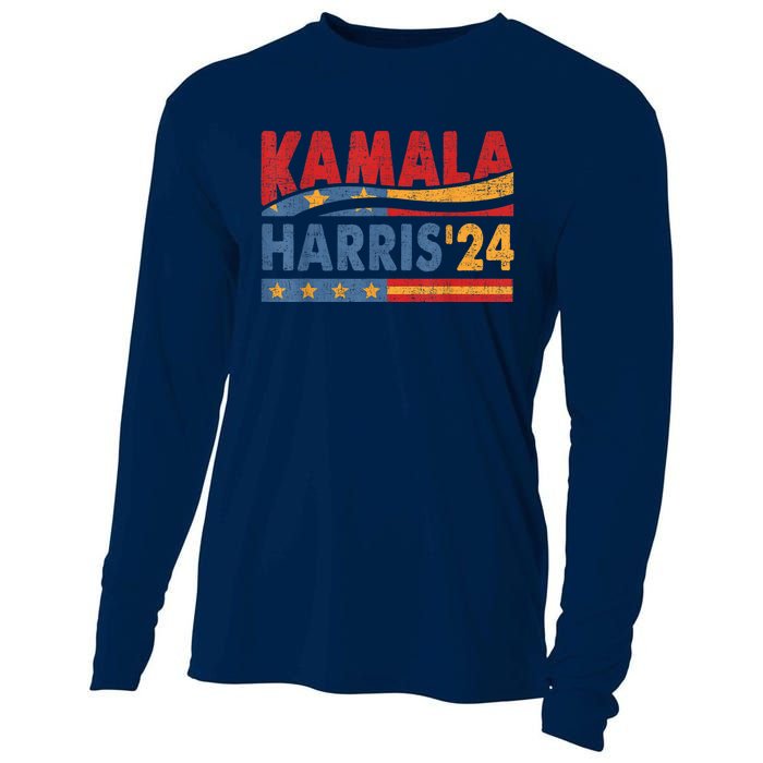 Kamala Harris 2024 For President Retro Kamala Harris 2024 For President Election Cooling Performance Long Sleeve Crew