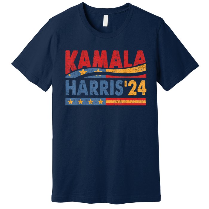 Kamala Harris 2024 For President Retro Kamala Harris 2024 For President Election Premium T-Shirt