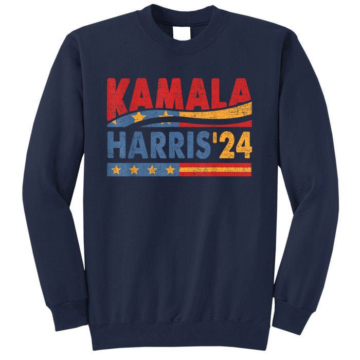 Kamala Harris 2024 For President Retro Kamala Harris 2024 For President Election Tall Sweatshirt