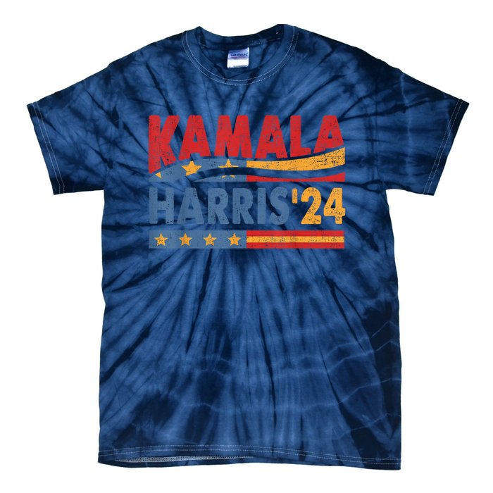 Kamala Harris 2024 For President Retro Kamala Harris 2024 For President Election Tie-Dye T-Shirt