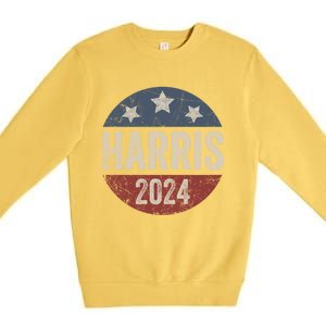 Kamala Harris 2024 For President Retro Kamala Harris 2024 For President Election Premium Crewneck Sweatshirt