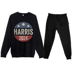 Kamala Harris 2024 For President Retro Kamala Harris 2024 For President Election Premium Crewneck Sweatsuit Set