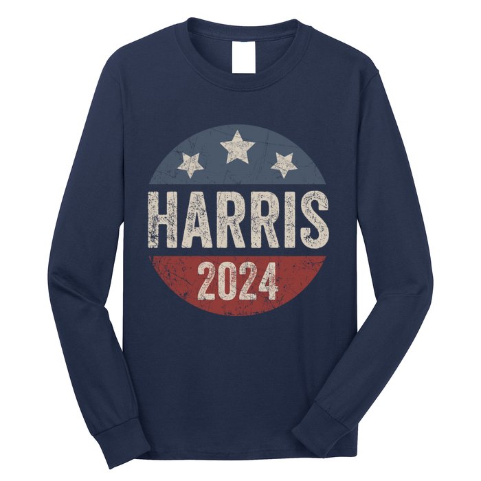 Kamala Harris 2024 For President Retro Kamala Harris 2024 For President Election Long Sleeve Shirt