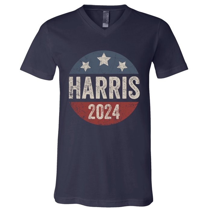 Kamala Harris 2024 For President Retro Kamala Harris 2024 For President Election V-Neck T-Shirt