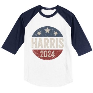 Kamala Harris 2024 For President Retro Kamala Harris 2024 For President Election Baseball Sleeve Shirt