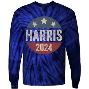 Kamala Harris 2024 For President Retro Kamala Harris 2024 For President Election Tie-Dye Long Sleeve Shirt