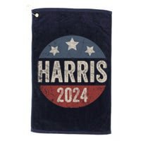 Kamala Harris 2024 For President Retro Kamala Harris 2024 For President Election Platinum Collection Golf Towel