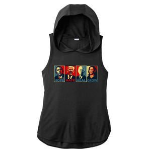 Kamala Harris 2024 V Neck Ladies PosiCharge Tri-Blend Wicking Draft Hoodie Tank