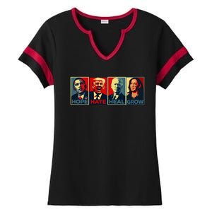 Kamala Harris 2024 V Neck Ladies Halftime Notch Neck Tee