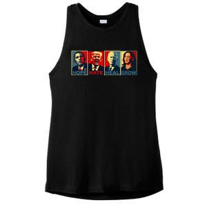 Kamala Harris 2024 V Neck Ladies PosiCharge Tri-Blend Wicking Tank