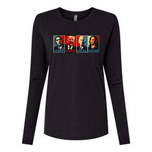 Kamala Harris 2024 V Neck Womens Cotton Relaxed Long Sleeve T-Shirt