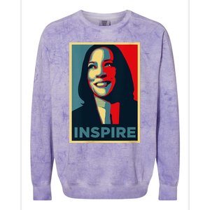 Kamala Harris 2024 V Neck Colorblast Crewneck Sweatshirt