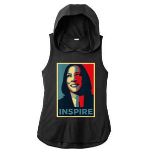 Kamala Harris 2024 V Neck Ladies PosiCharge Tri-Blend Wicking Draft Hoodie Tank