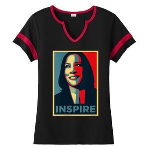 Kamala Harris 2024 V Neck Ladies Halftime Notch Neck Tee