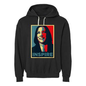 Kamala Harris 2024 V Neck Garment-Dyed Fleece Hoodie