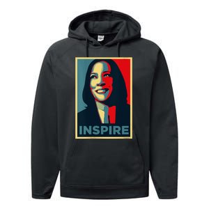 Kamala Harris 2024 V Neck Performance Fleece Hoodie