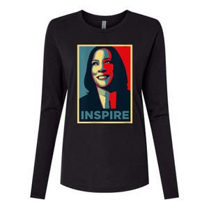 Kamala Harris 2024 V Neck Womens Cotton Relaxed Long Sleeve T-Shirt