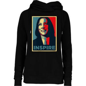 Kamala Harris 2024 V Neck Womens Funnel Neck Pullover Hood