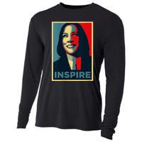 Kamala Harris 2024 V Neck Cooling Performance Long Sleeve Crew