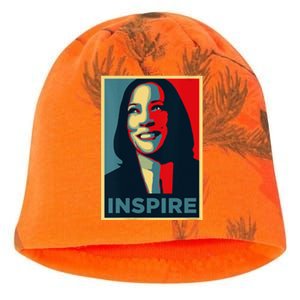 Kamala Harris 2024 V Neck Kati - Camo Knit Beanie