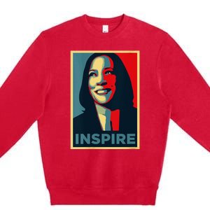 Kamala Harris 2024 V Neck Premium Crewneck Sweatshirt