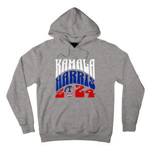 Kamala Harris 2024 Vote Peace Retro Groovy President Women V Neck Tall Hoodie