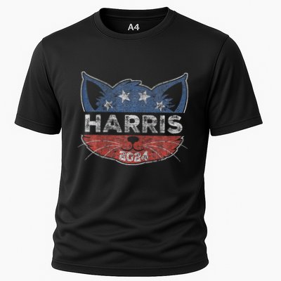 Kamala Harris 2024 Button Cat Face For Cat Lady Kamala Lover Performance Shirt