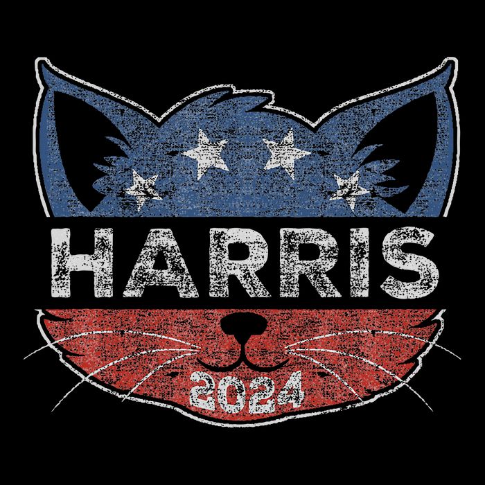 Kamala Harris 2024 Button Cat Face For Cat Lady Kamala Lover 16 in Basic Backpack