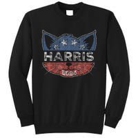 Kamala Harris 2024 Button Cat Face For Cat Lady Kamala Lover Tall Sweatshirt