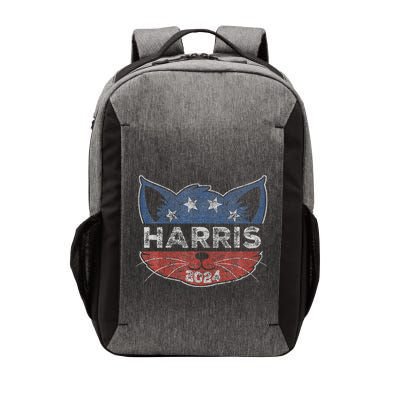 Kamala Harris 2024 Button Cat Face For Cat Lady Kamala Lover Vector Backpack
